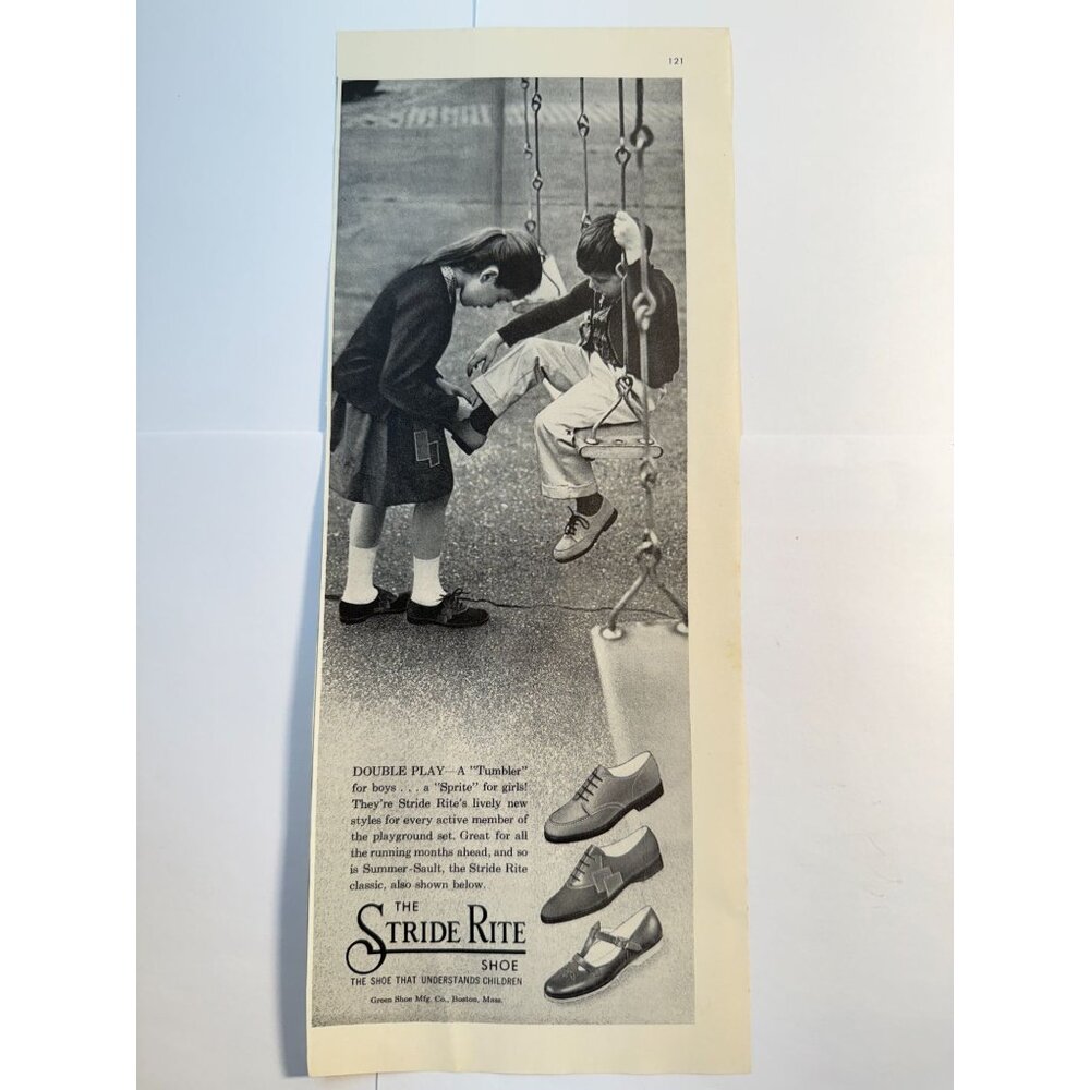 Vintage 1961 Stride Rite Shoe Children Advertisement Print Ad